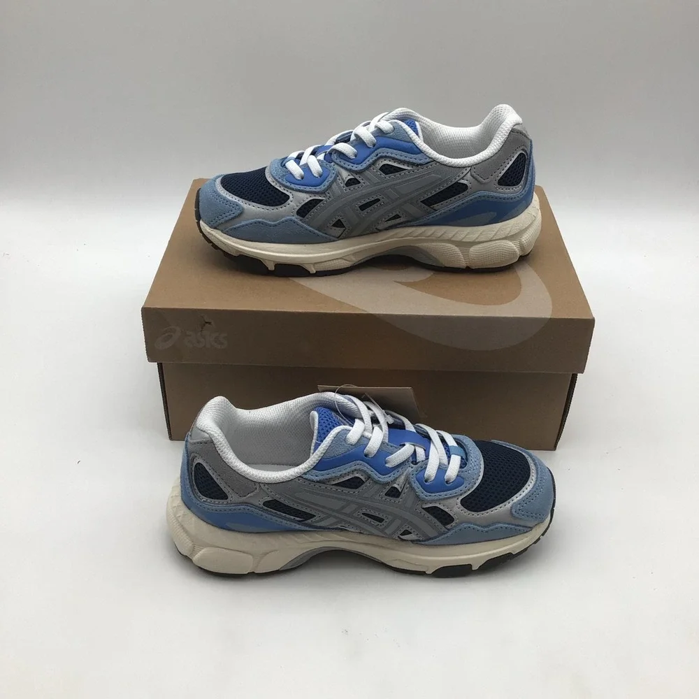 Asics Gel-NYC PS Kids Running Shoes Independence Blue Gravel 1204A176 Size 1 NEW